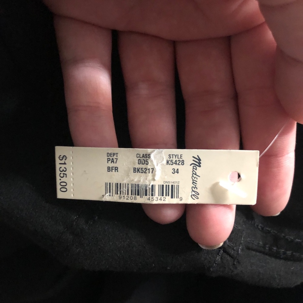 Madewell Black 9" High-Rise Skinny Jeans size 36 - Picture 7 of 8